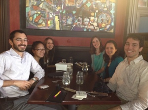 MSI's and MSII's enjoying duck fries and great conversation with Dr. Michael McCurdy!